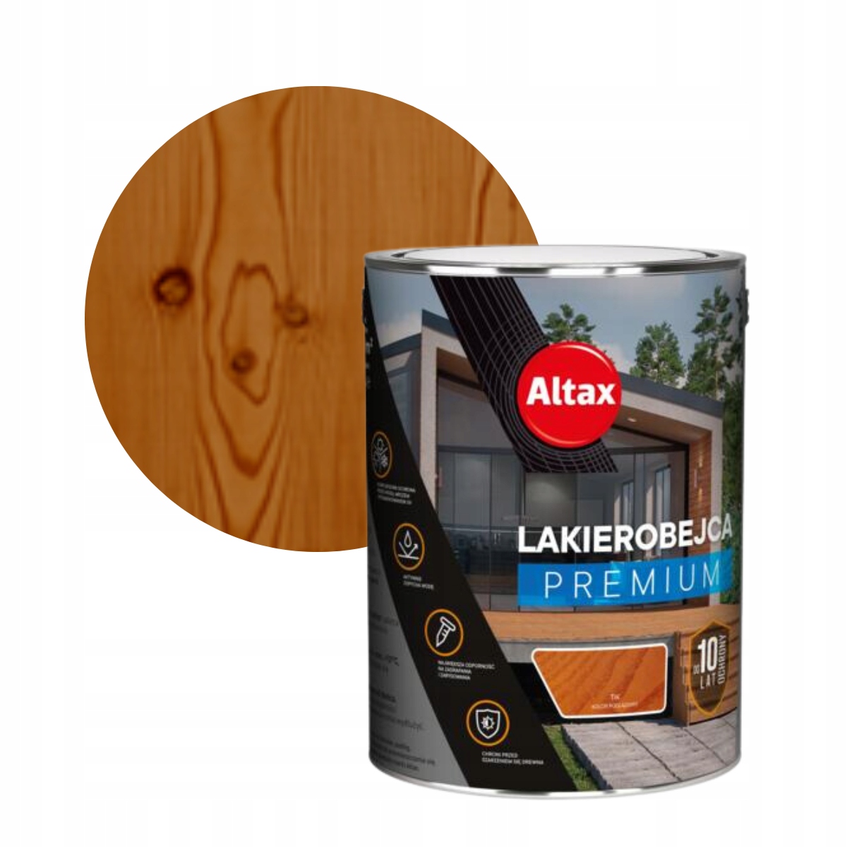 Altax Lakierobejca Do Drewna Premium 5L Tik