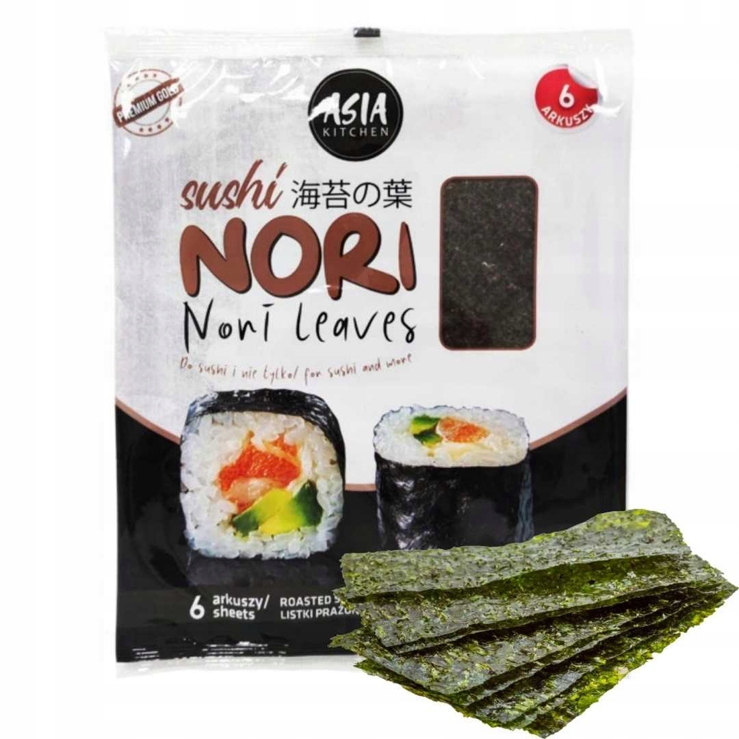 

Wodorosty Nori Gold do Sushi 6 szt 15g Algi Asia