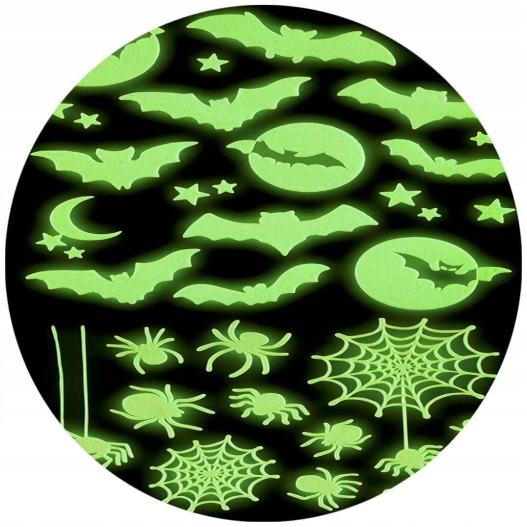 NAKLEJKI fluoresencyjne ŚWIECĄCE w ciemności ścienne HALLOWEEN