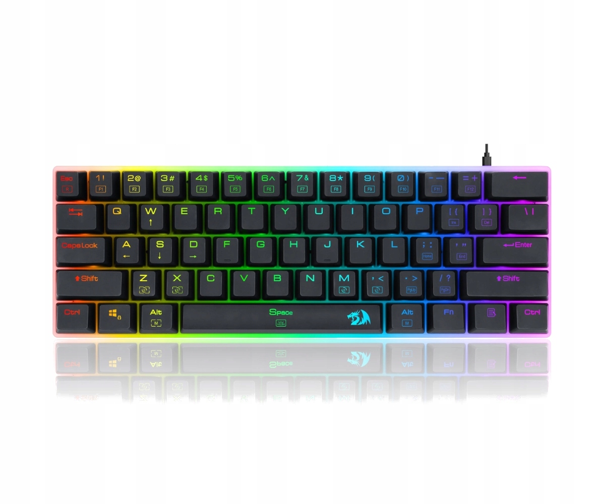 Duża klawiatura gamingowa Redragon Alien K605 mechaniczna Usb-c Rgb Czarna