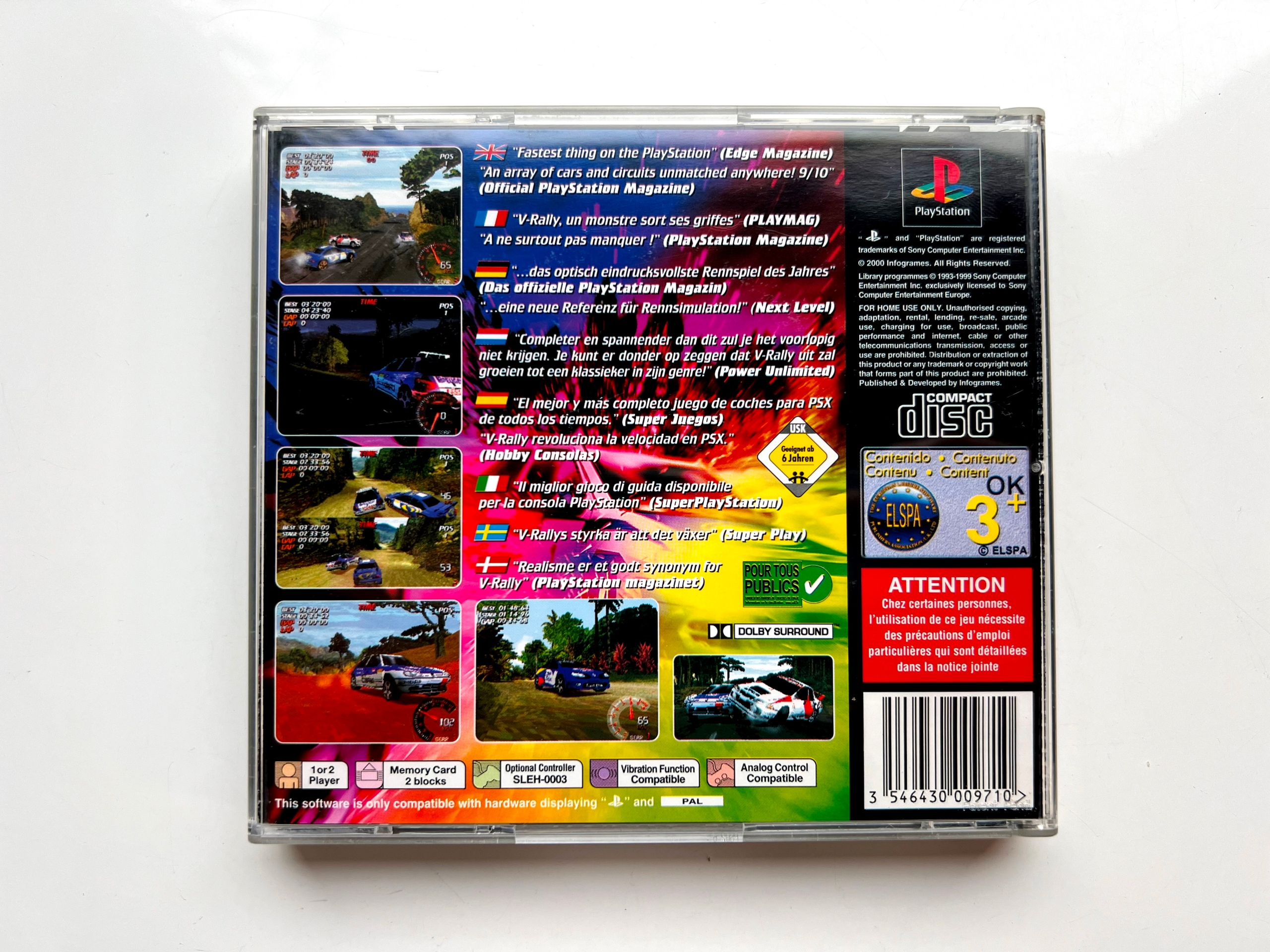 ** BEST OF V-RALLY 97 CHAMPIONSHIP EDITION PS1 PSX PSONE PLAYSTATION 3xA ** Platforma Sony PlayStation (PSX)