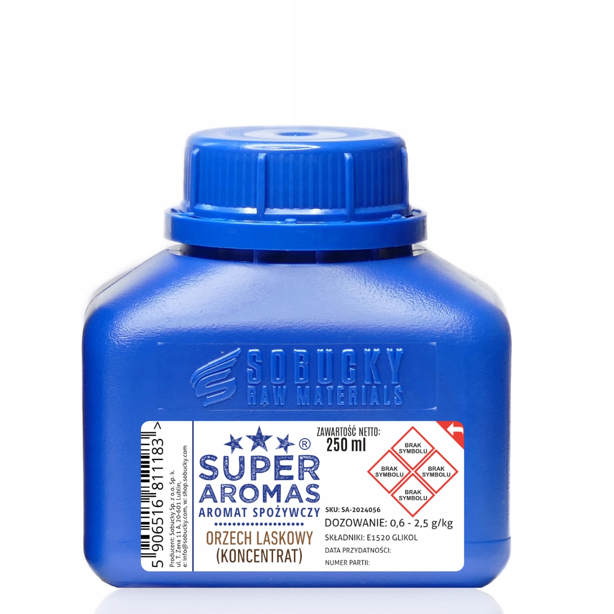 Aromas Potravinářský aromat Lískový Ořech Koncentrát 250 ml