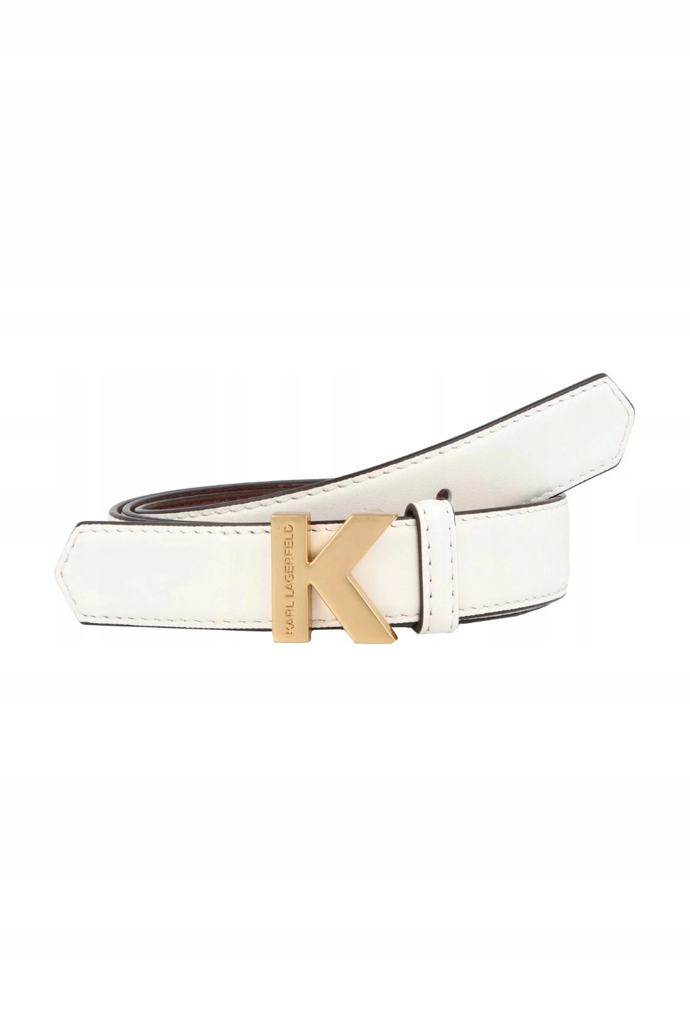 Karl Lagerfeld Bílý pásek K/lock 75