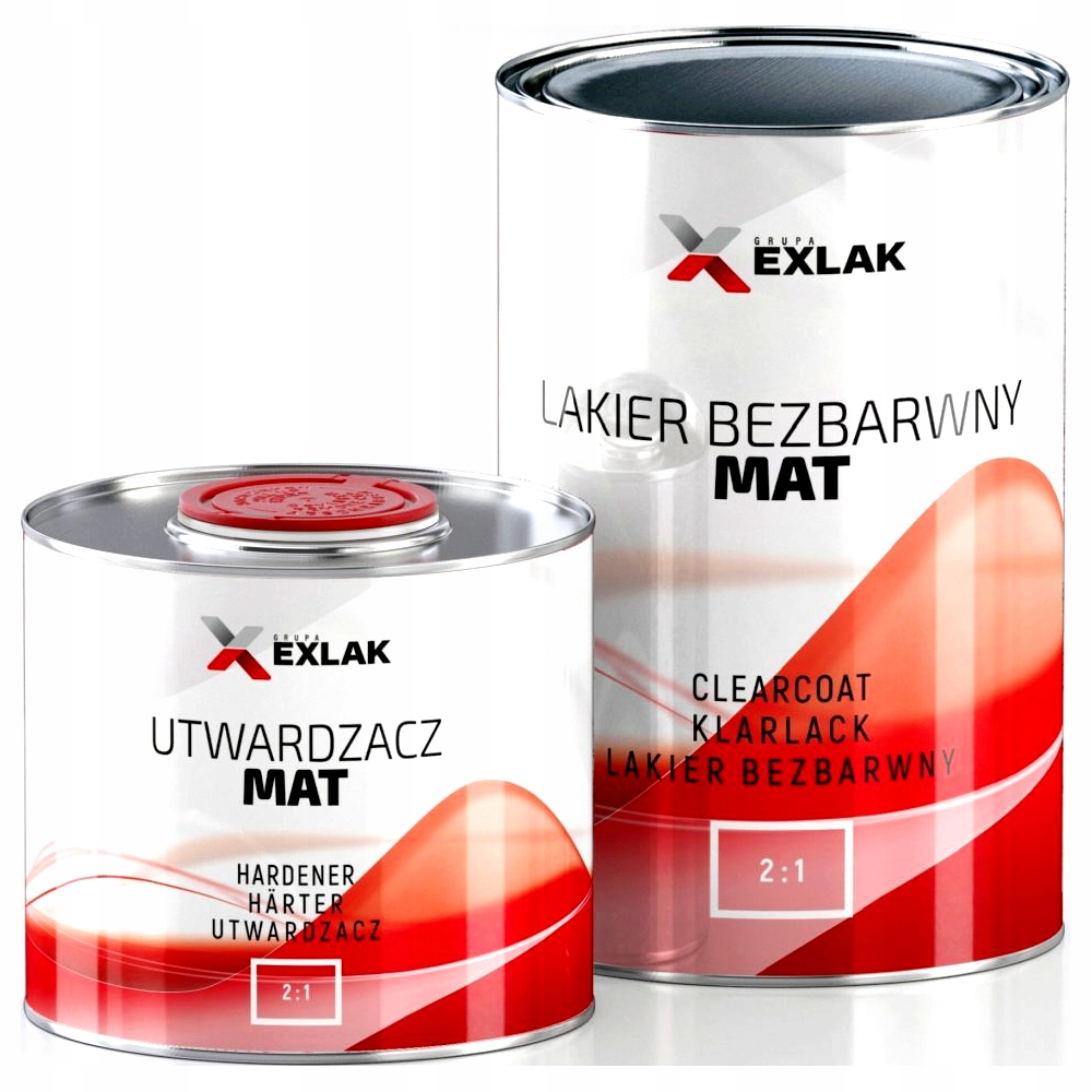 Lakier bezbarwny Exlak Mat matowy 1L Specjalny Utwardzacz