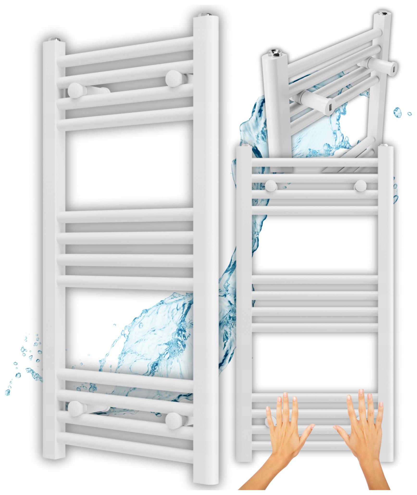 Kúpeľňový Ohrievač Biely Rebrík 40x80 cm Moderný Kalorifer Breno