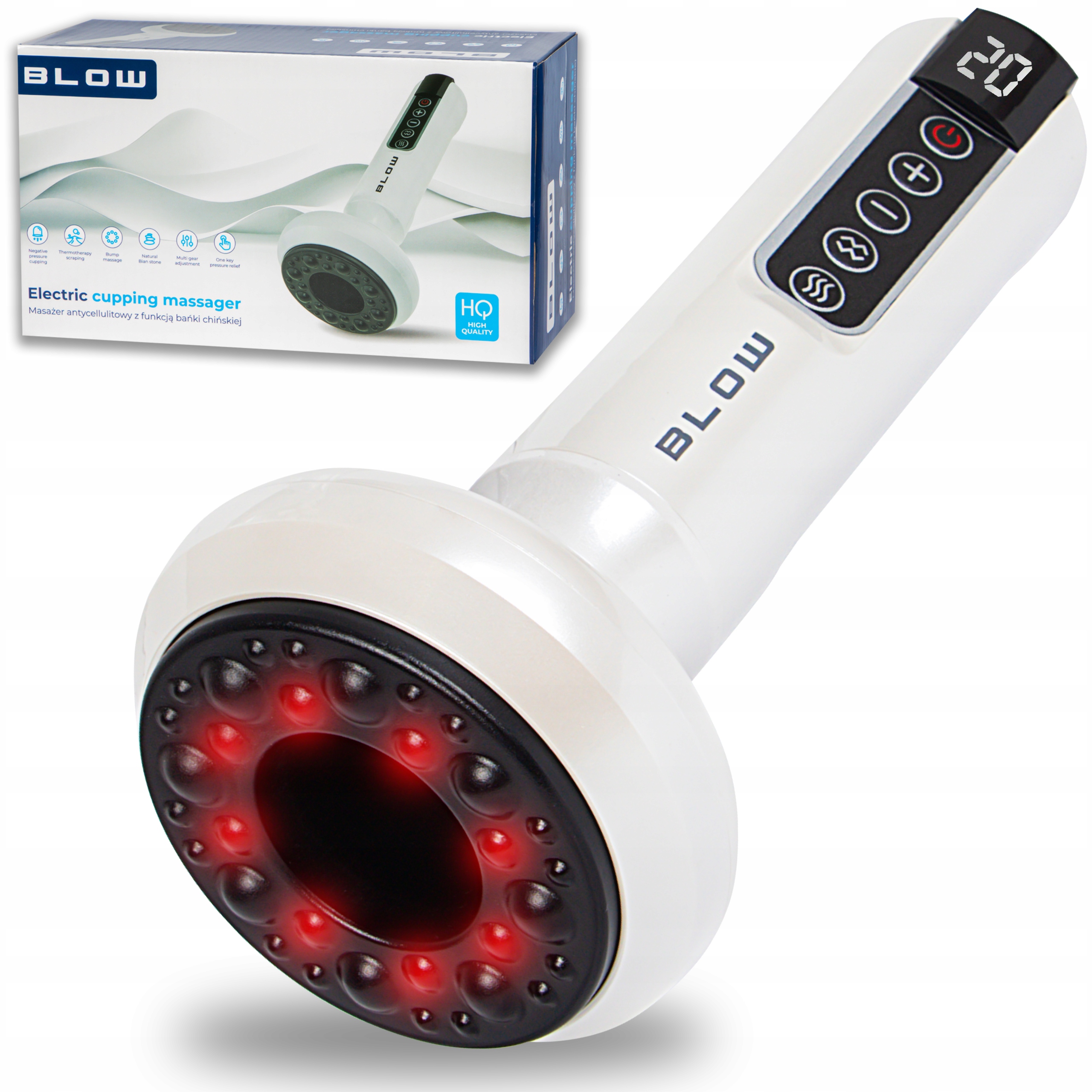 Bańka Chińska Elektryczna Do Masażu Antycellulitowego Podgrzewana Lifting