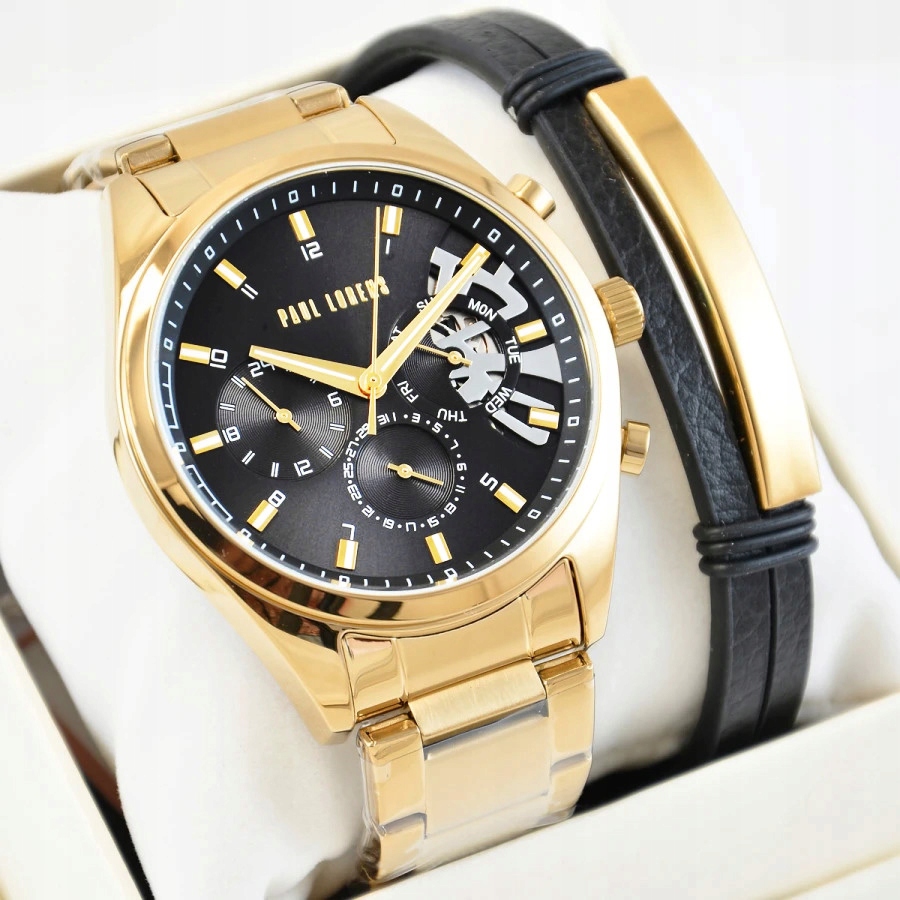 Pánské hodinky Paul Lorens Salado Datumovka Set S Náramkem Na Dárek