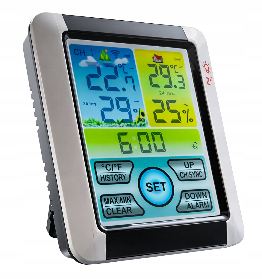 Bezdrátová Meteorologická Stanice LCD Teploměr Vlhkoměr Senzor 100 M