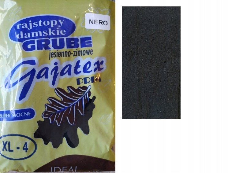 

Gajatex Rajstopy damskie grube 78Den Nero XL-4