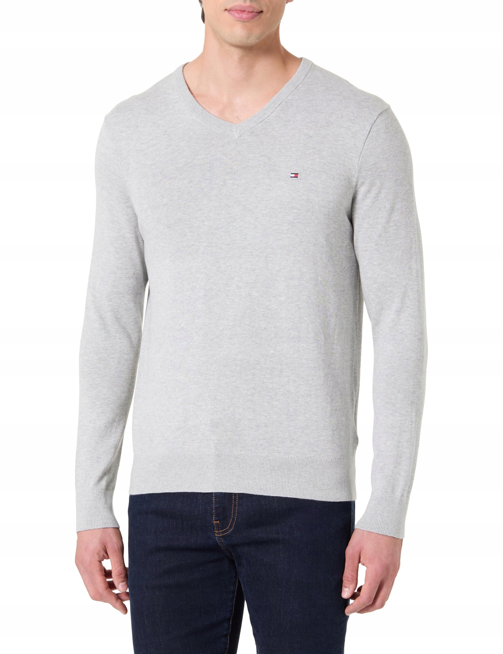 Tommy Hilfiger Svetr Šedý S Dlouhým Rukávem Pánský M J9B