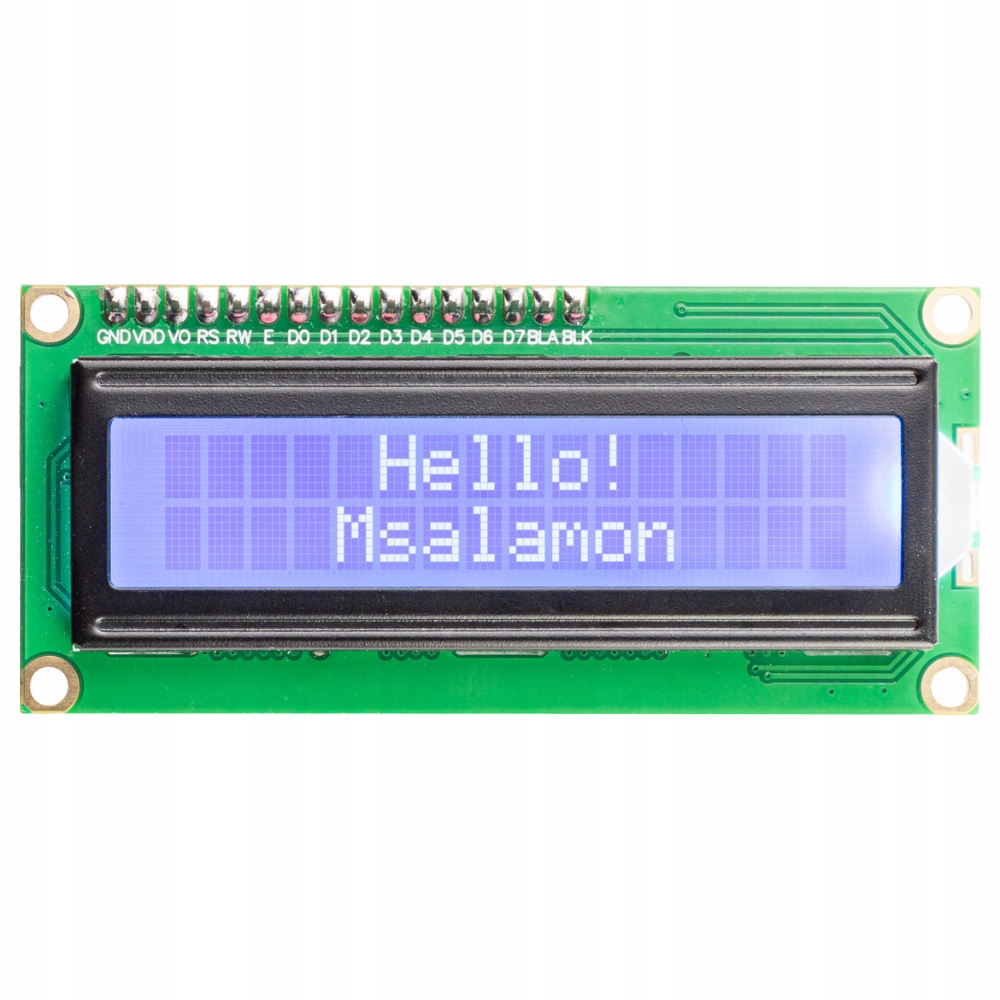 Wyświetlacz MSALAMON Wyświetlacz LCD 1602 NIEBIESKI HD44780 2x16