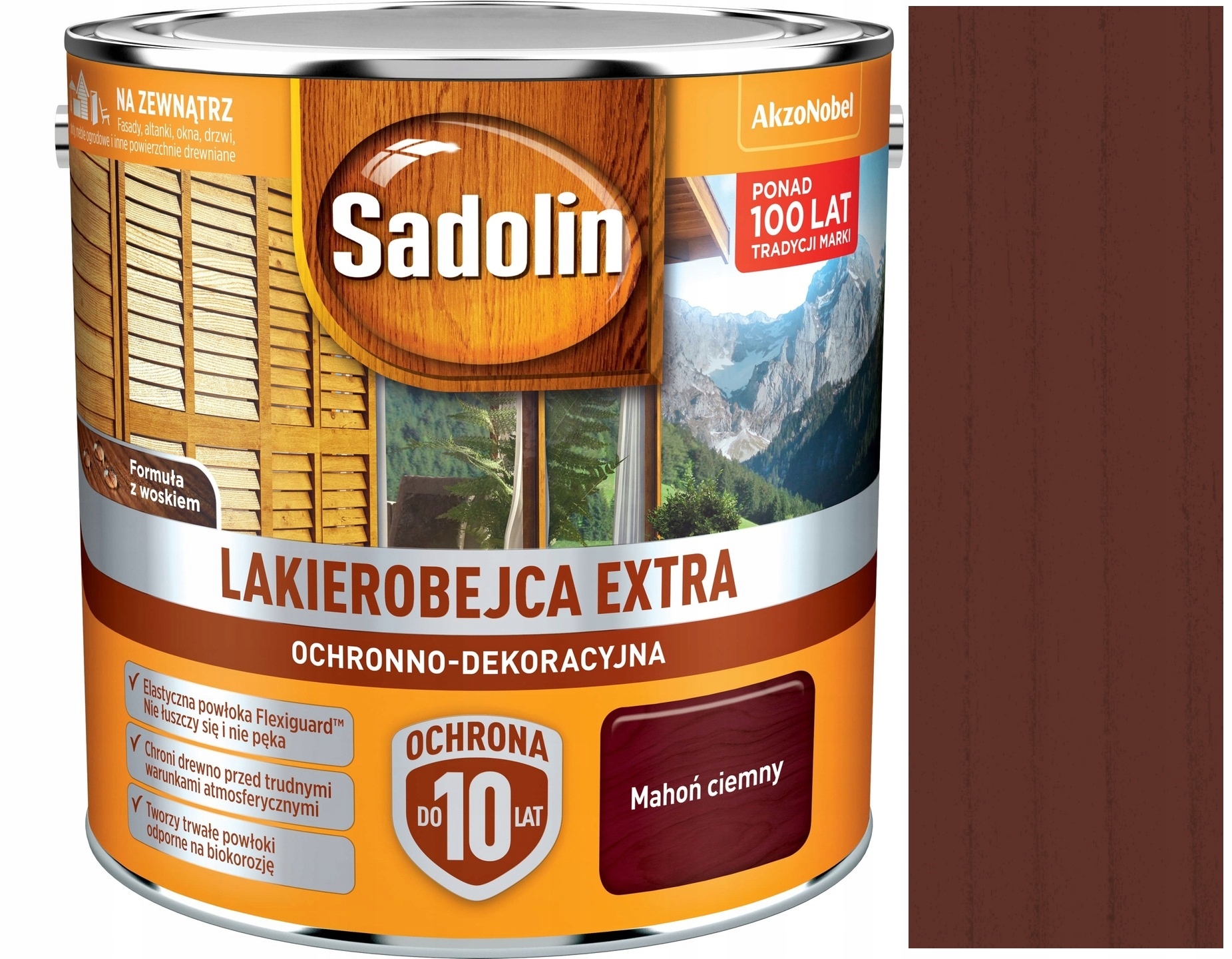Sadolin Extra Lakový Obal 2,5 L Tmavý Mahagon