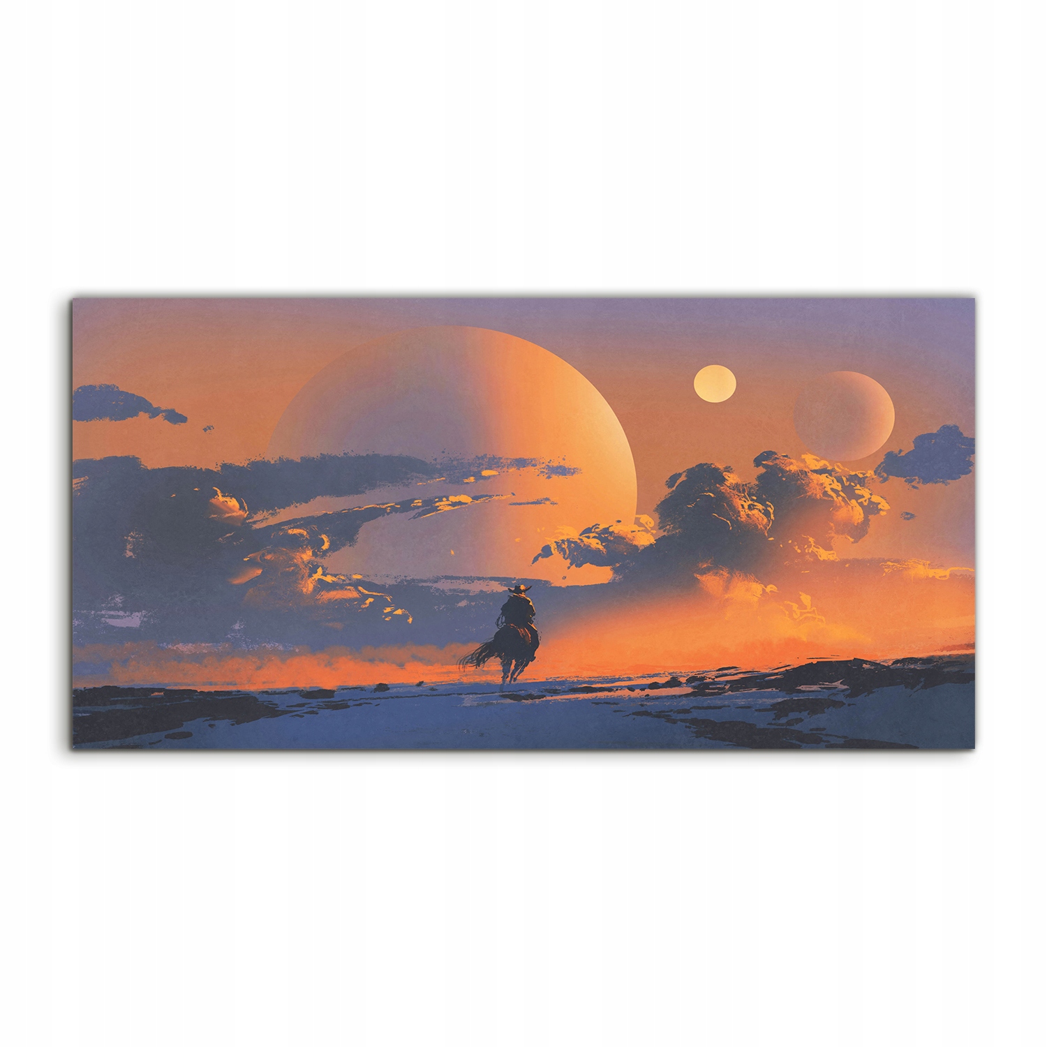 Akrylový obraz 100x50 závesný Kovboj Kôň Western