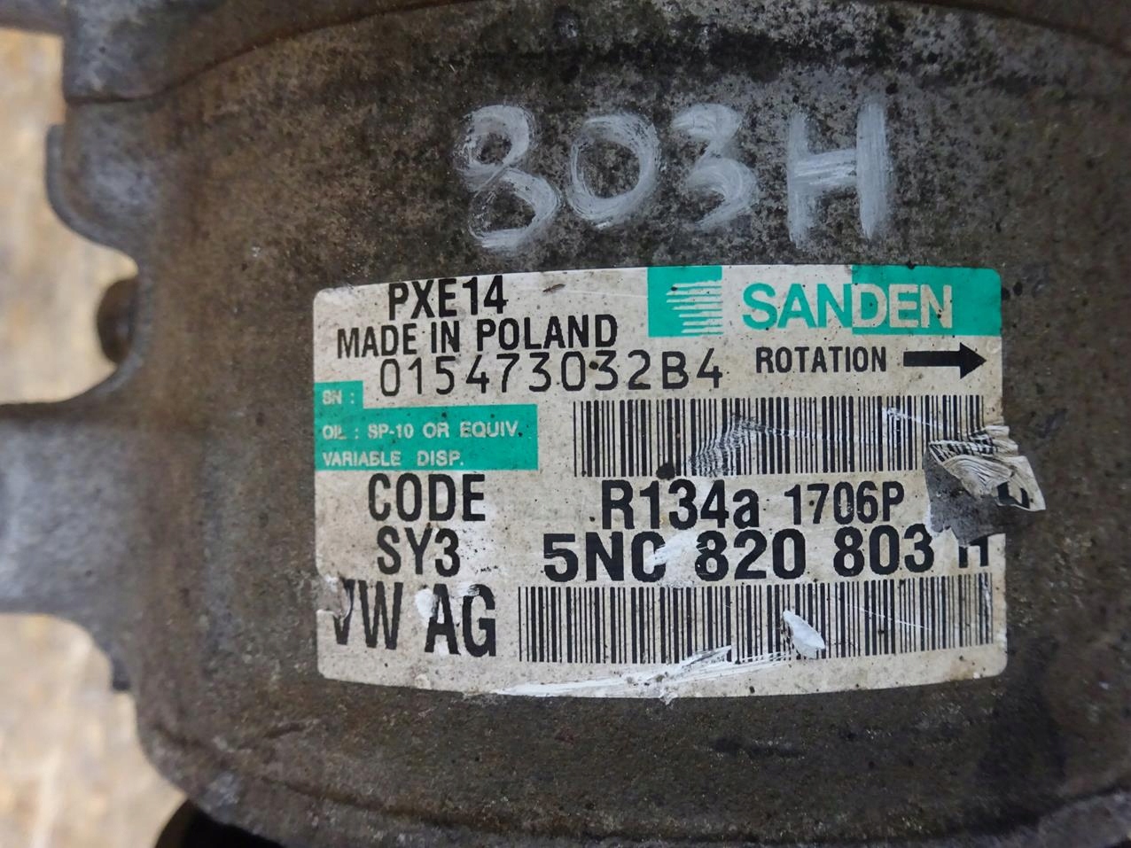 Audi A3 8P GOLF VI 2.0 tdi Компрессор кондиционера 5N0820803H