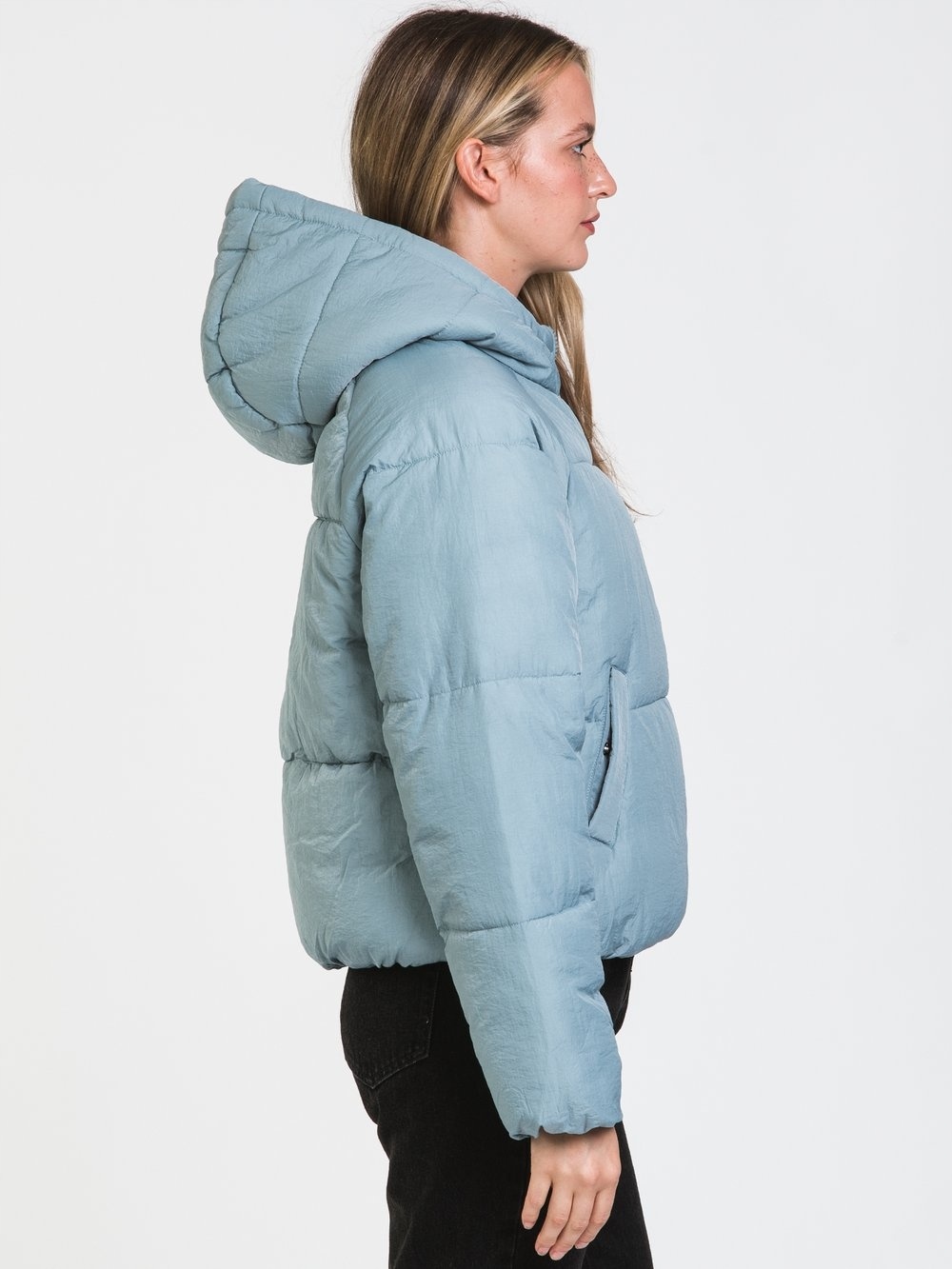 KURTKA PUCHOWA ZIMOWA DAMSKA ONLY R.XL NIEBIESKA KAPTUR KRÓTKA Rozmiar XL