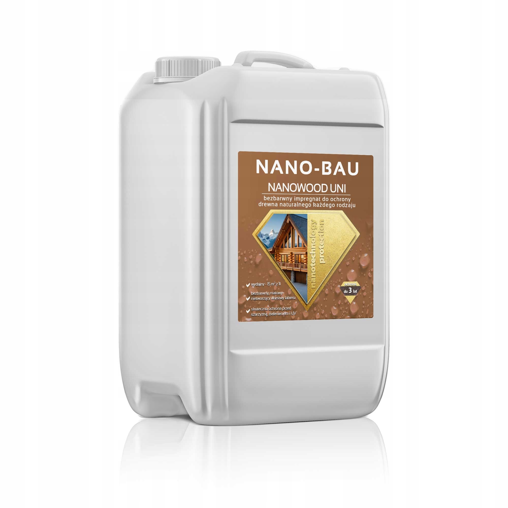 Nano-Bau Nanowood Uni bezbarvý impregnát na ochranu dřeva 20 l