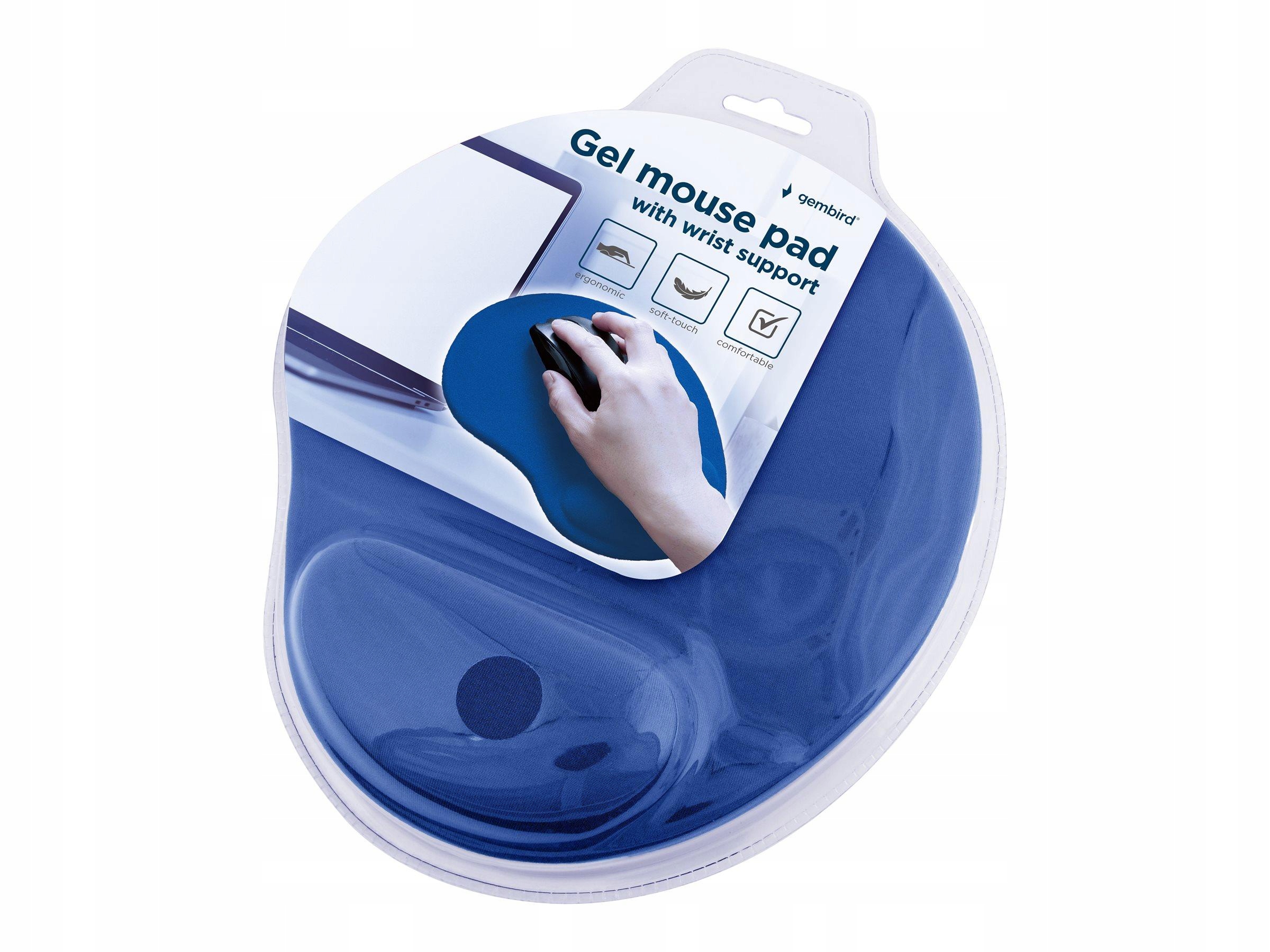 Gembird Mp-gel-b Gembird podkładka żelowa pod mysz, ergopad pod nadgarstek