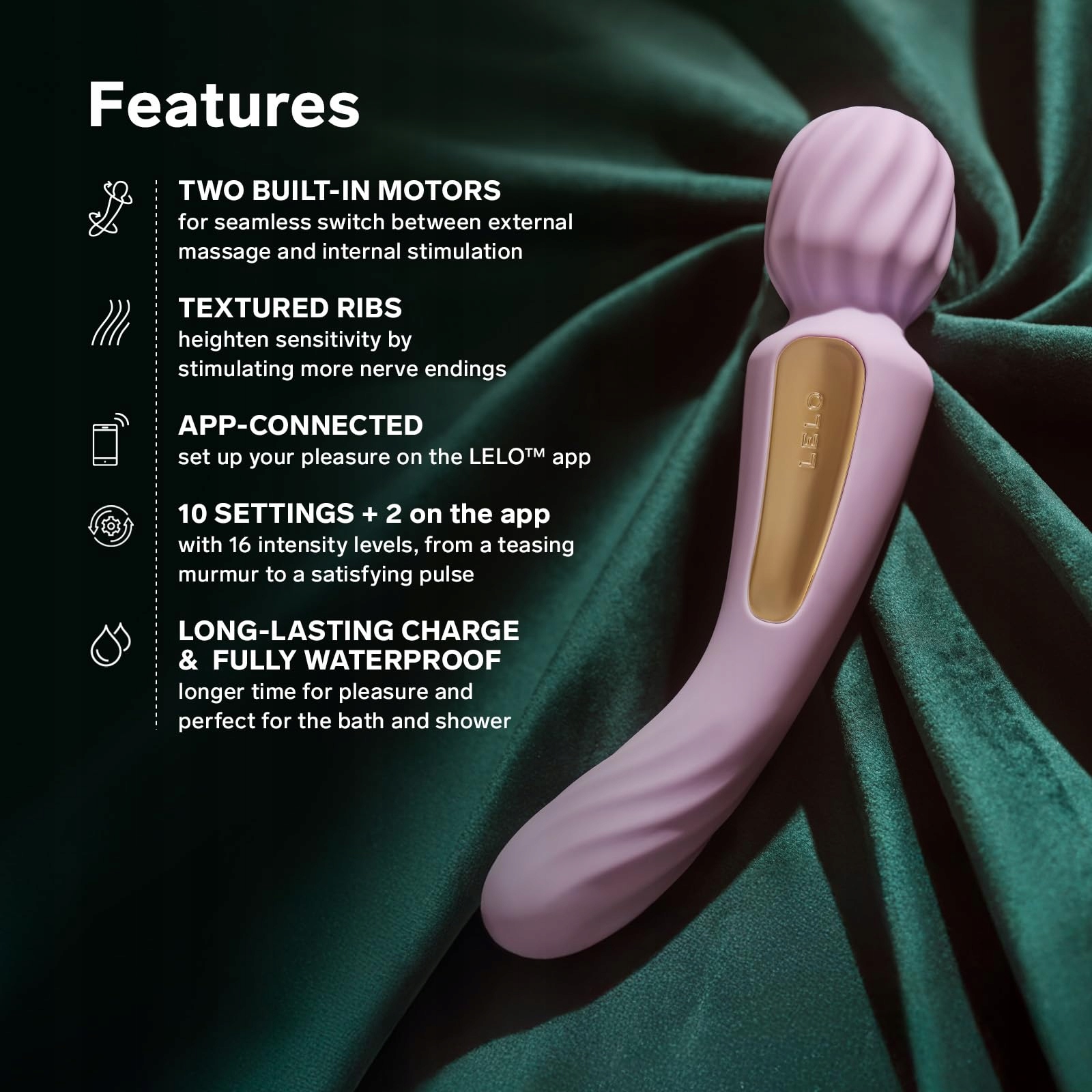 LELO SWITCH Masażer Dla Kobiet Z Aplikacją Bluetooth 12 Ustawień Lilowy — miniatura 2