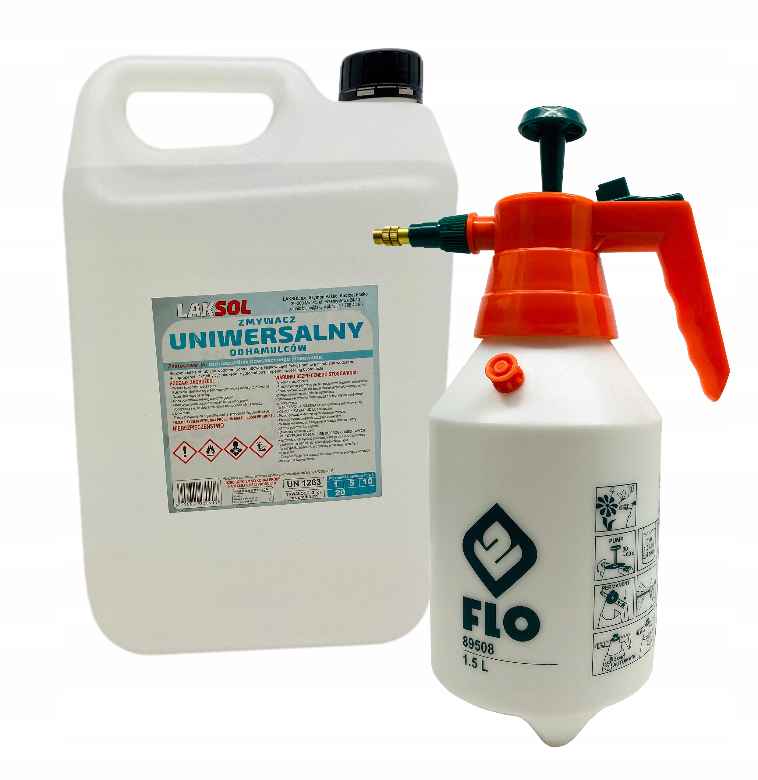 ZMYWACZ DO HAMULCÓW 5L OPRYSKIWACZ CIŚNIENIOWY 1,5