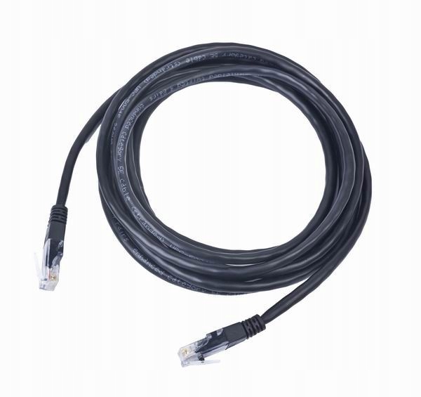 GEMBIRD patchcord RJ45 osłonka zalewana kat 5e UTP 1m czarny