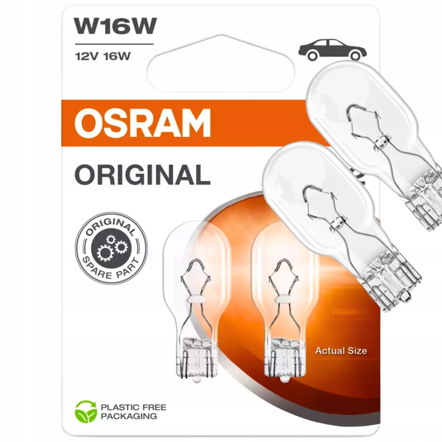 Żarówki W16W Osram Original W2.1x9.5d 12V 16W 2 sztuki
