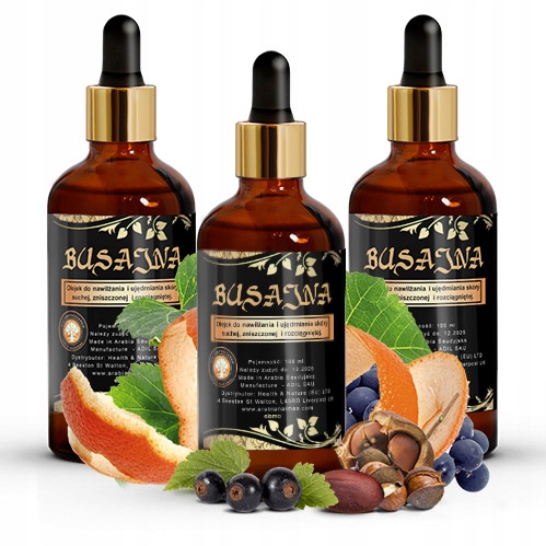 3x Olejek Busajna 100ml Do Twarzy i Ciała Skóra Sucha i Rozciągnięta