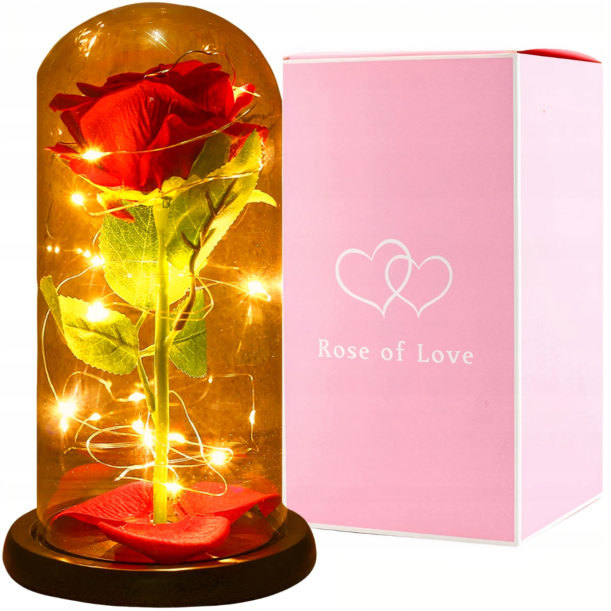 Купить ВЕЧНАЯ РОЗА В СТЕКЛЕ, ПОДСВЕТКА СВЕТОДИОДНАЯ ПОДАРОЧНАЯ КОРОБКА ...