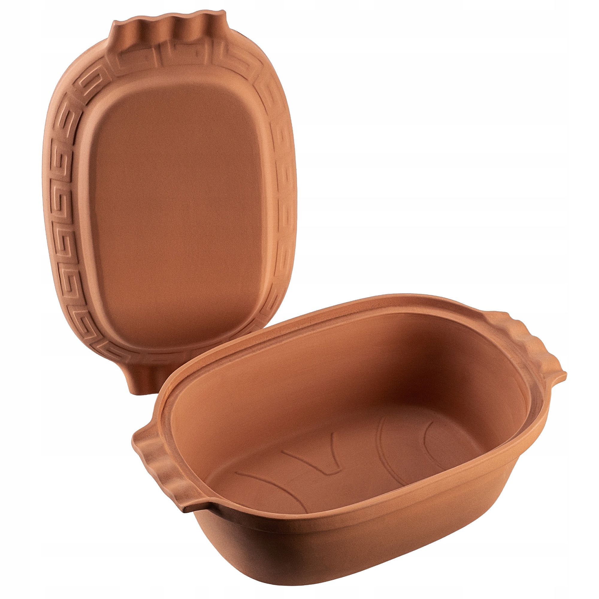 GARNEK RZYMSKI Z GLINY 6L GLINIANY NACZYNIE FORMA Z POKRYWĄ OWALNY Materiał gliniane