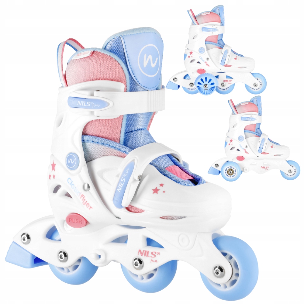 Nils rolki 3w1 rolko-wrotki regulowane dziecięce do nauki jazdy NJ1190