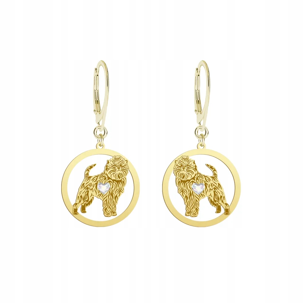 Náušnice Zlaté se psem Pinč Opičí 925 Šperky Žena Gravírování Bonus