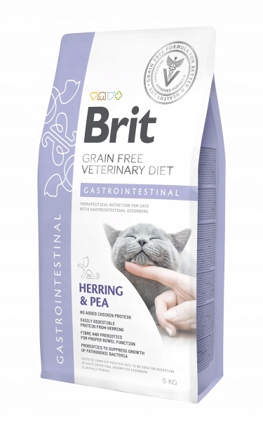 Levně Brit Grain Free Veterinary Diet Cat Gastrointestinal Sleď s hráškem 2 kg