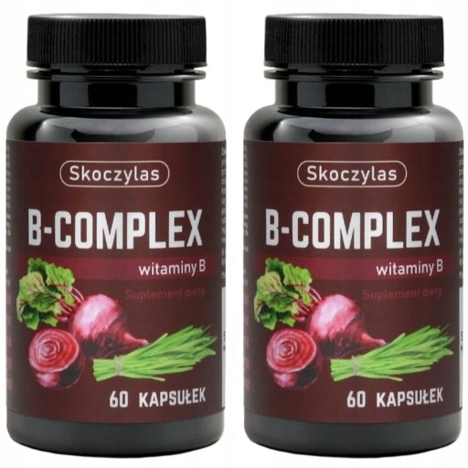 Skoczylas B-Complex Komplex vitamínov B Červená repa Jačmeň 120 kapsúl Extrakt