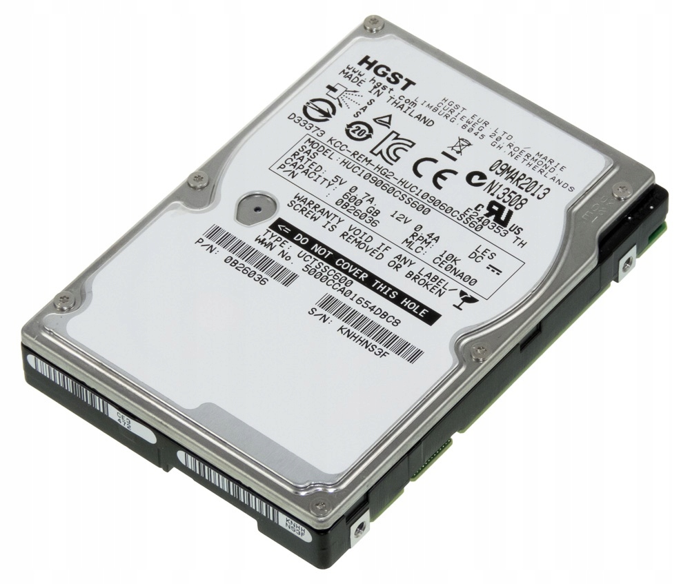 

Hgst HUC109060CSS600 600GB 10K SAS-2 6G 64MB 2.5
