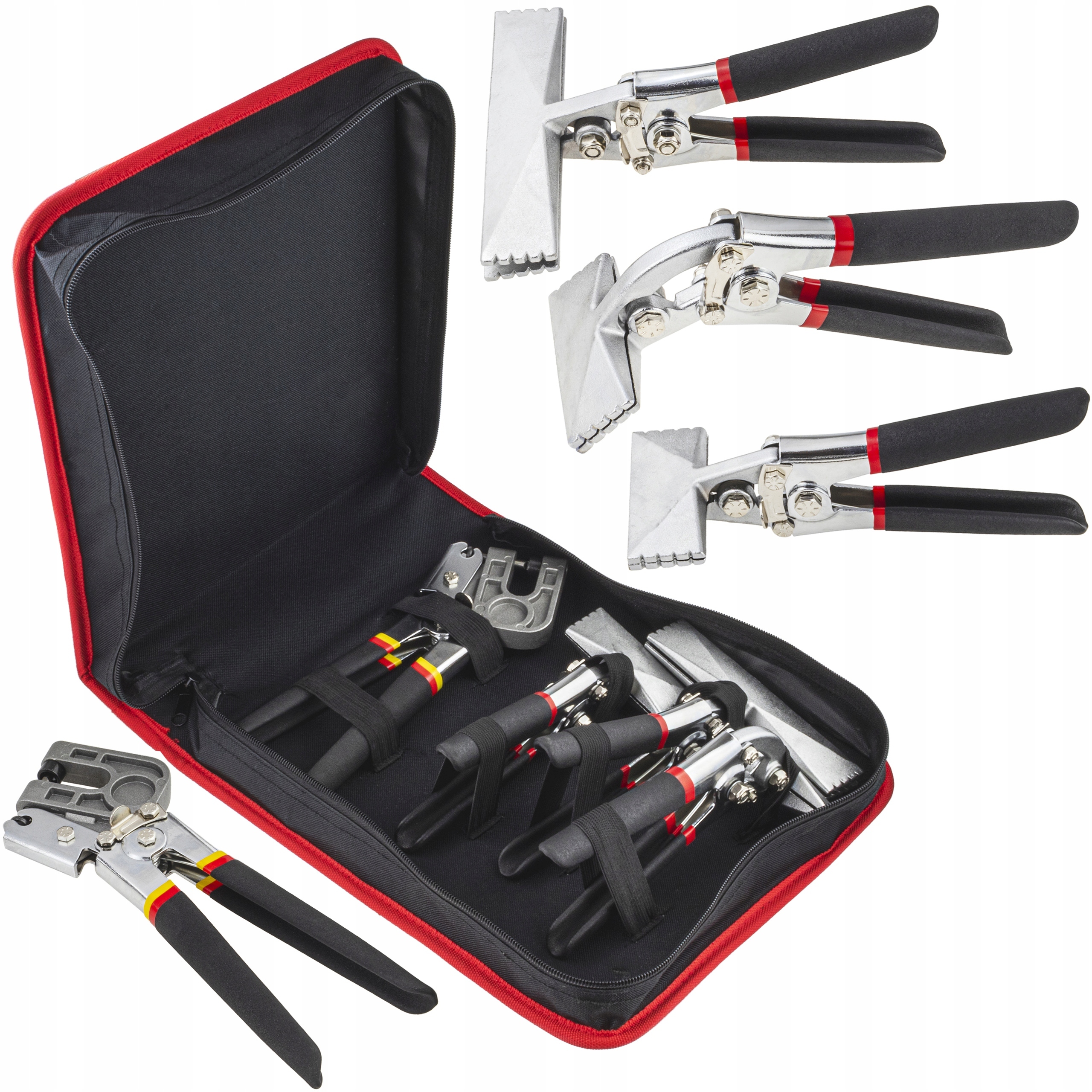 Szczypce Dekarskie Blacharskie 3 Szt Felcarka Zestaw Szczepiec Pokrowiec