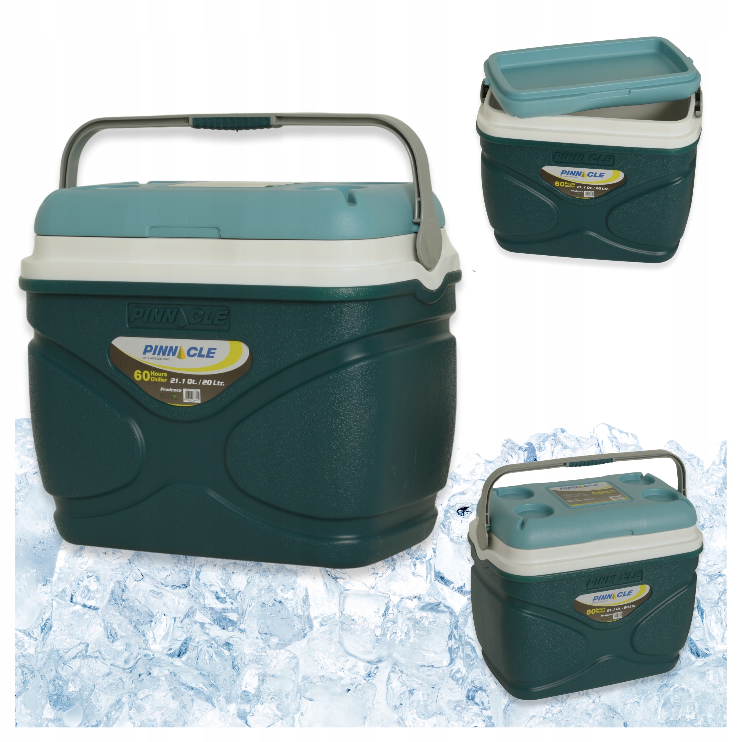 Turistická lednička na mrazicí vložky do auta 20 l Pinnacle Prudence Zelená