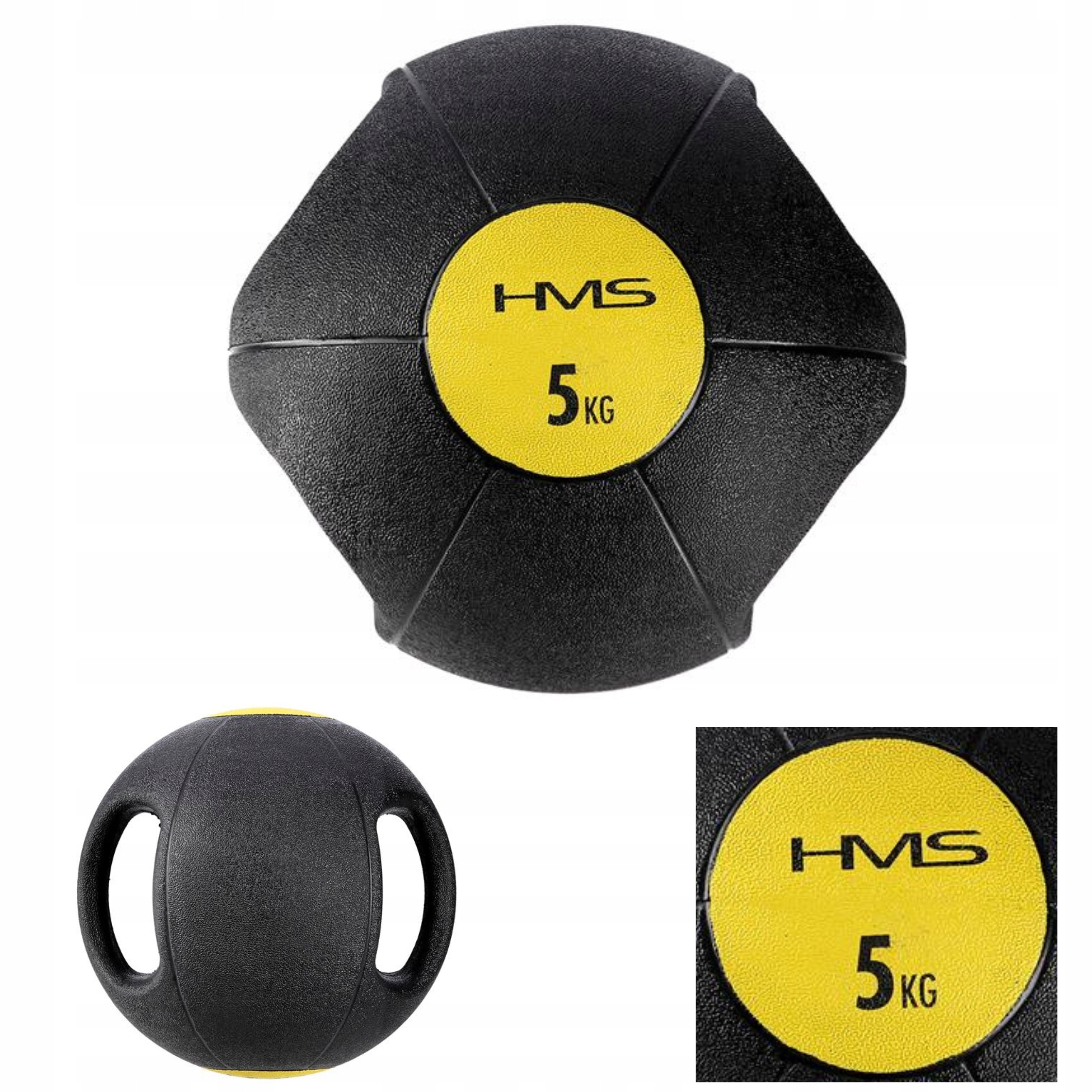 Lékařský míč s držadly 5 Kg Hms pro silové cvičení, velká rehabilitace