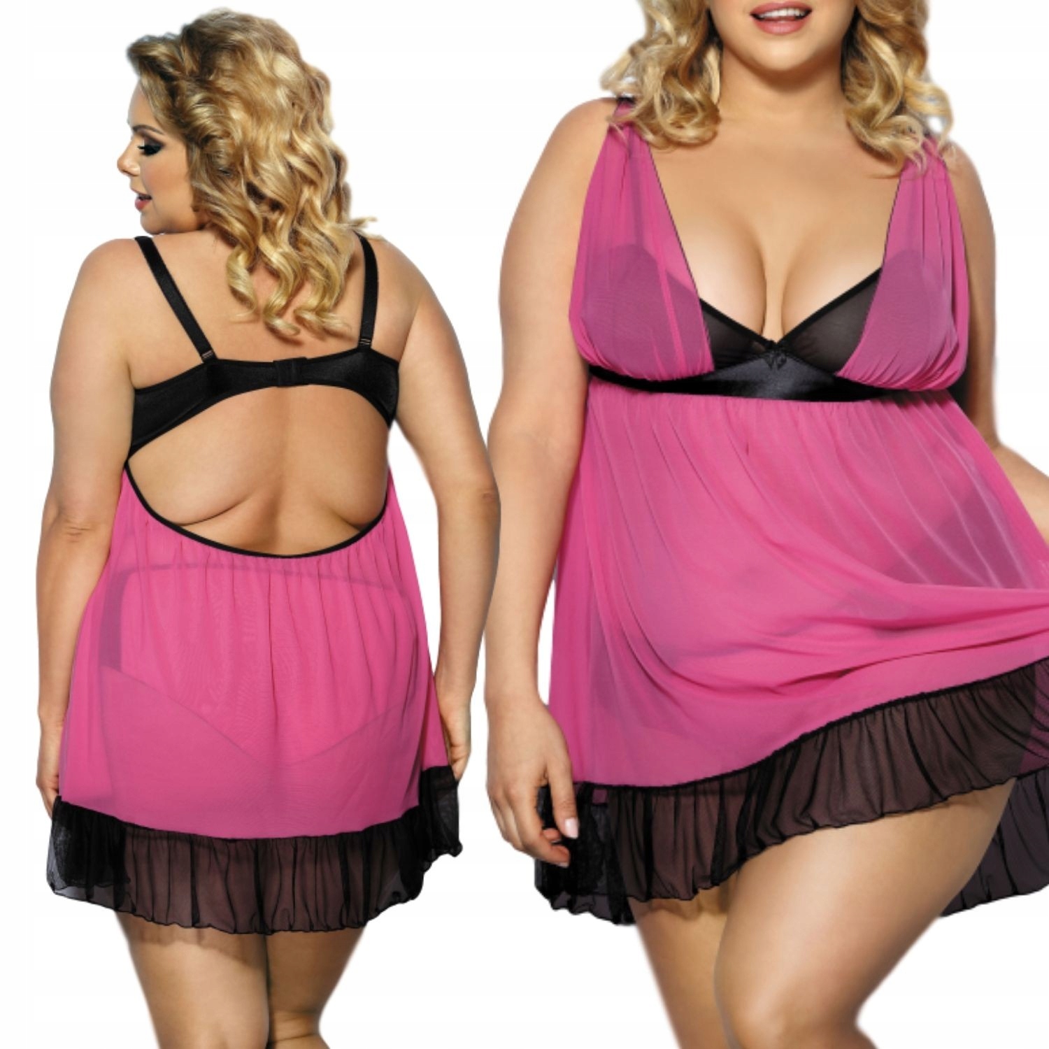 Carinola pink chemise (růžová spodnička) XL/XXL Anais