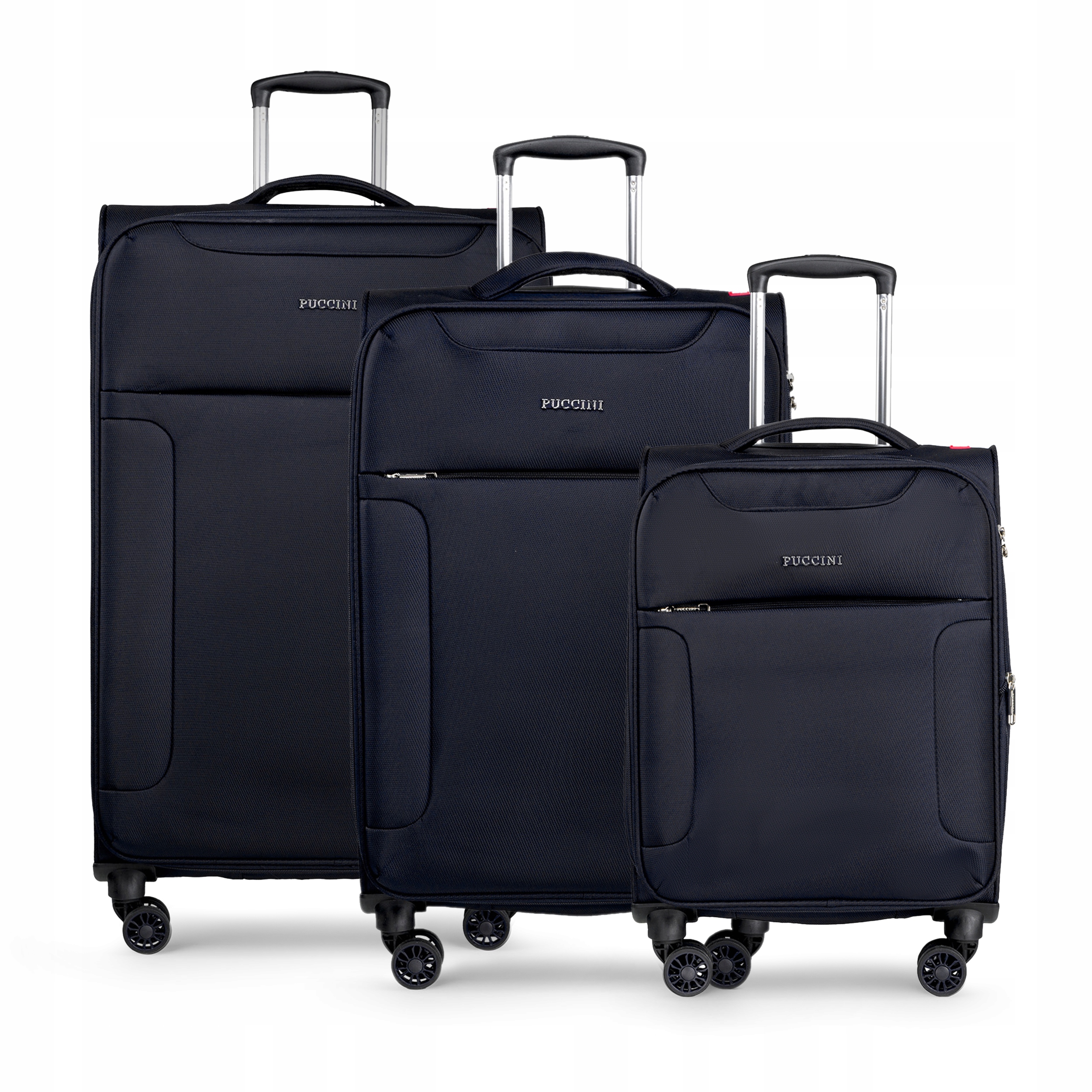 Puccini Zestaw Walizek Podróżnych Komplet Miękkie Na Kółkach 3w1 EM50950 1