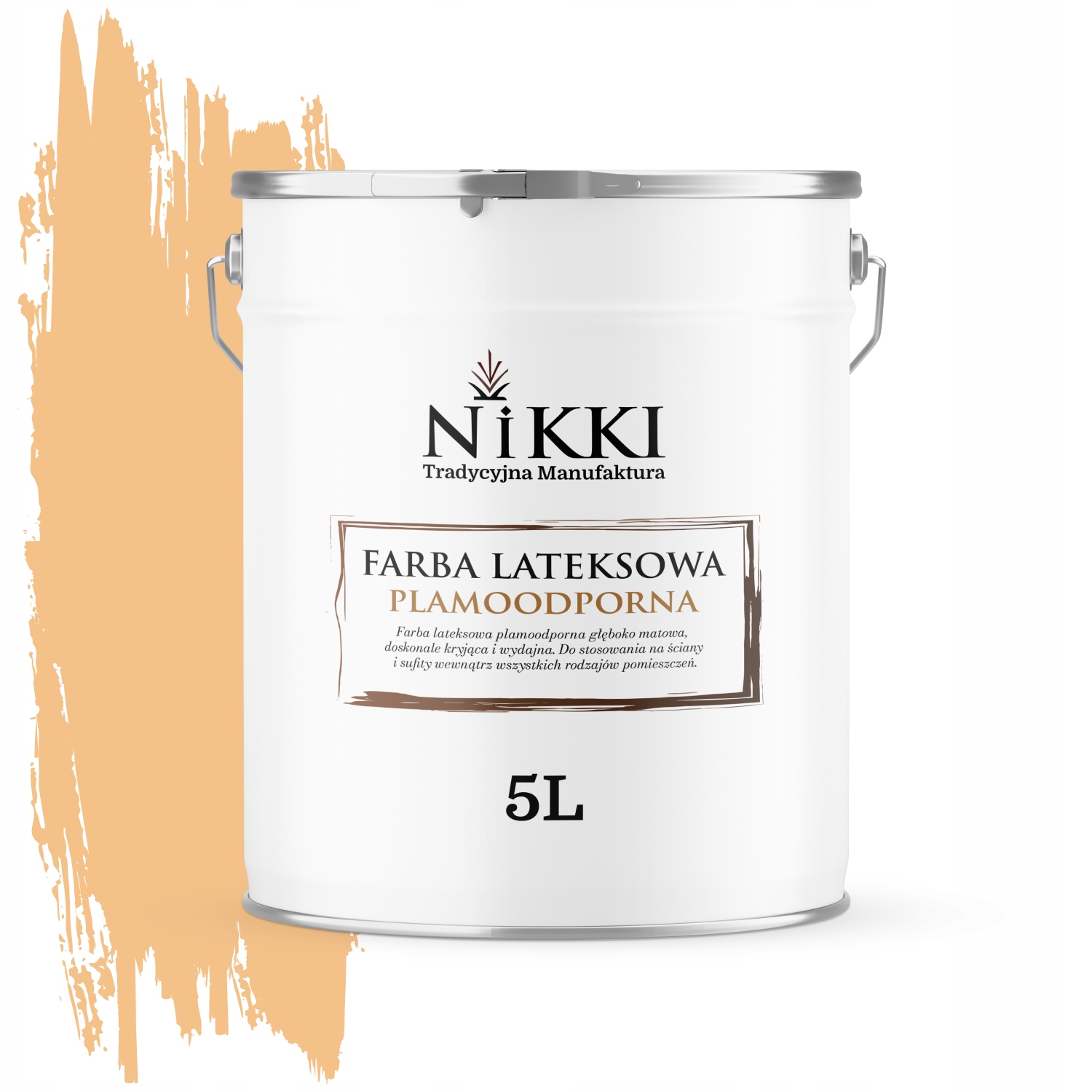 Latexová Farba Odolná Voči Škvrnám Oranžová Svetlá H5961 5L Hlboká Matná