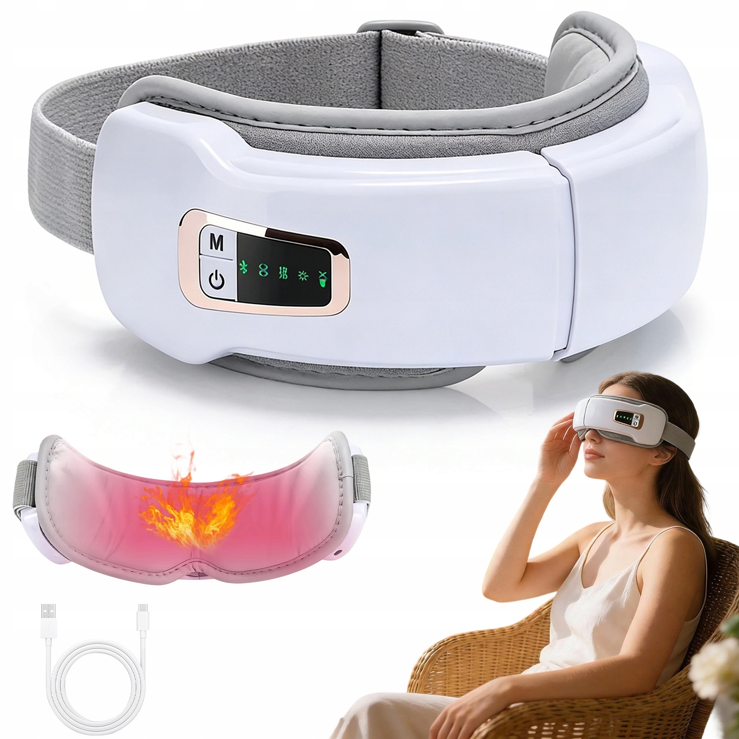 Masážní Přístroj Na Oči S 5 Režimy Pneumatické A Vibrační Masáže