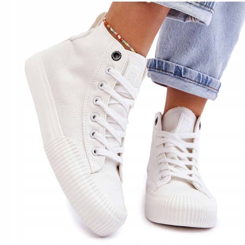 Damskie Wysokie Trampki Big Star LL274445 Biały 40