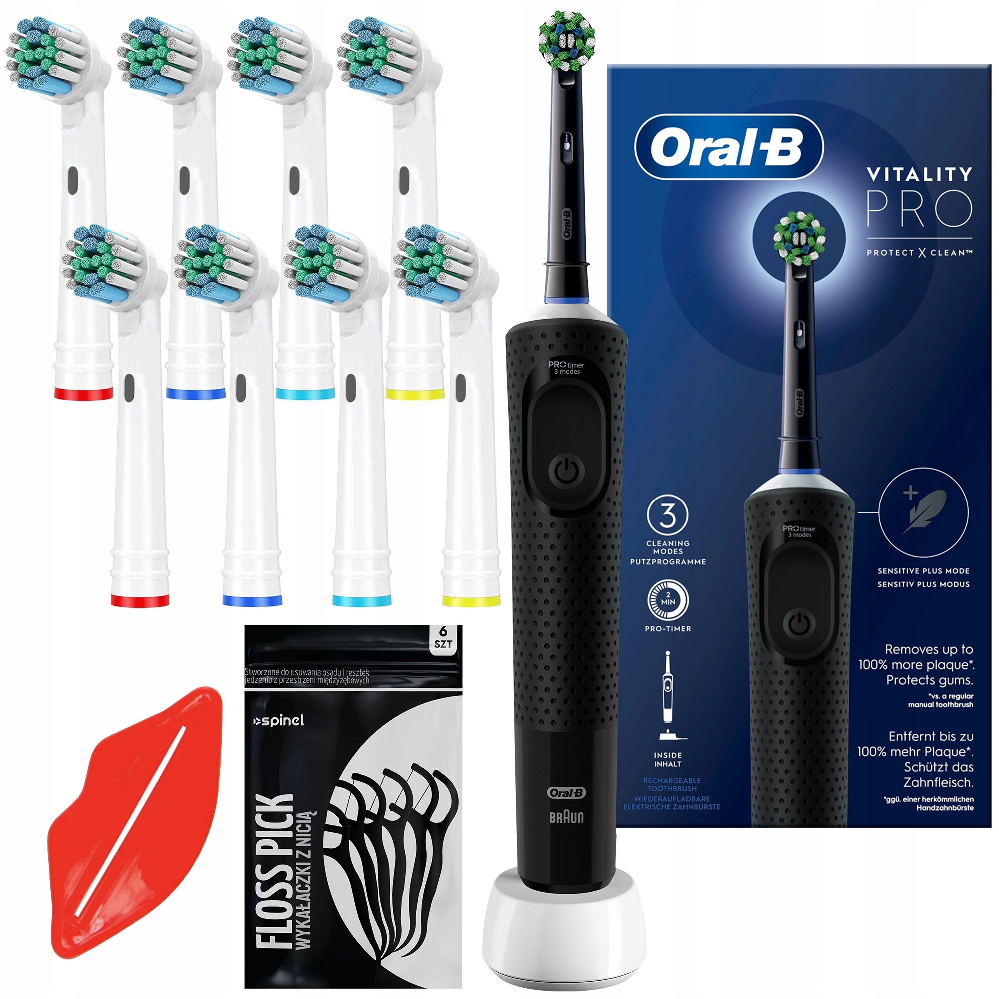 Szczoteczka Elektryczna Do Zębów Oral-b Cross Vitality Pro D103 Końćówki