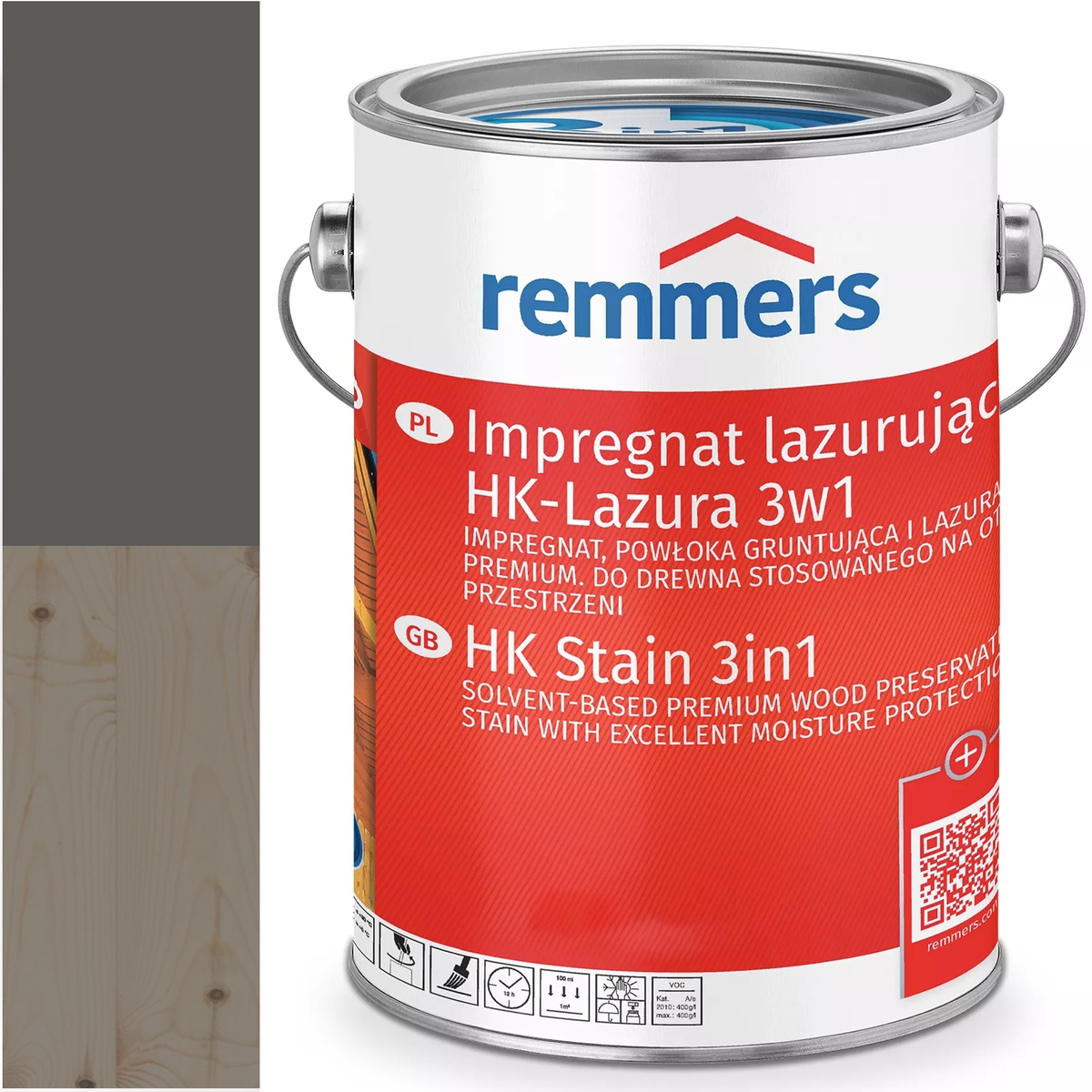 Remmers HK-Lasur Ochranná lazura na dřevo Ral 7022 Šedá Umbra 5L