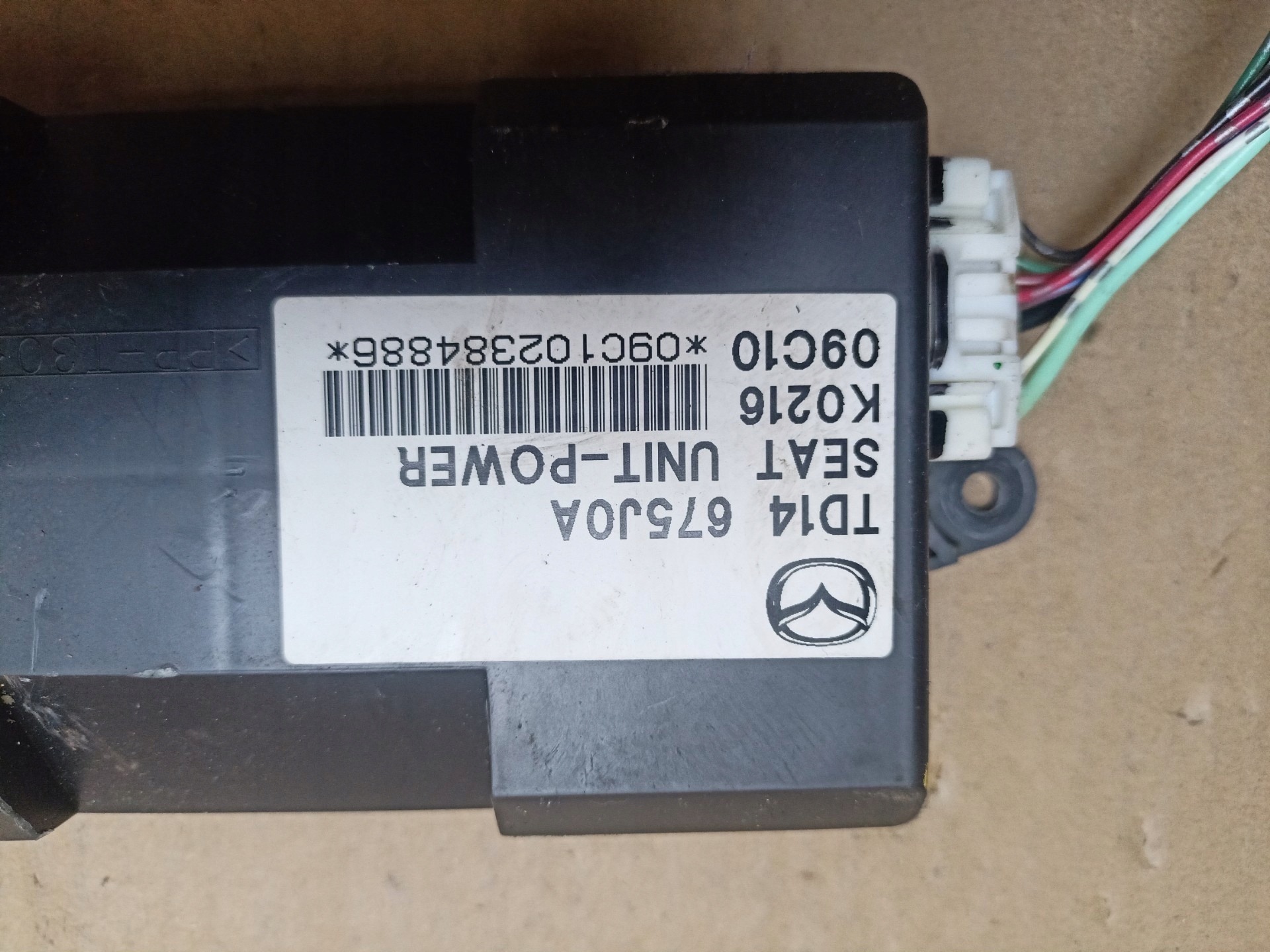 control unit seat Mazda CX-9 facelift 2009 TD14675J0A