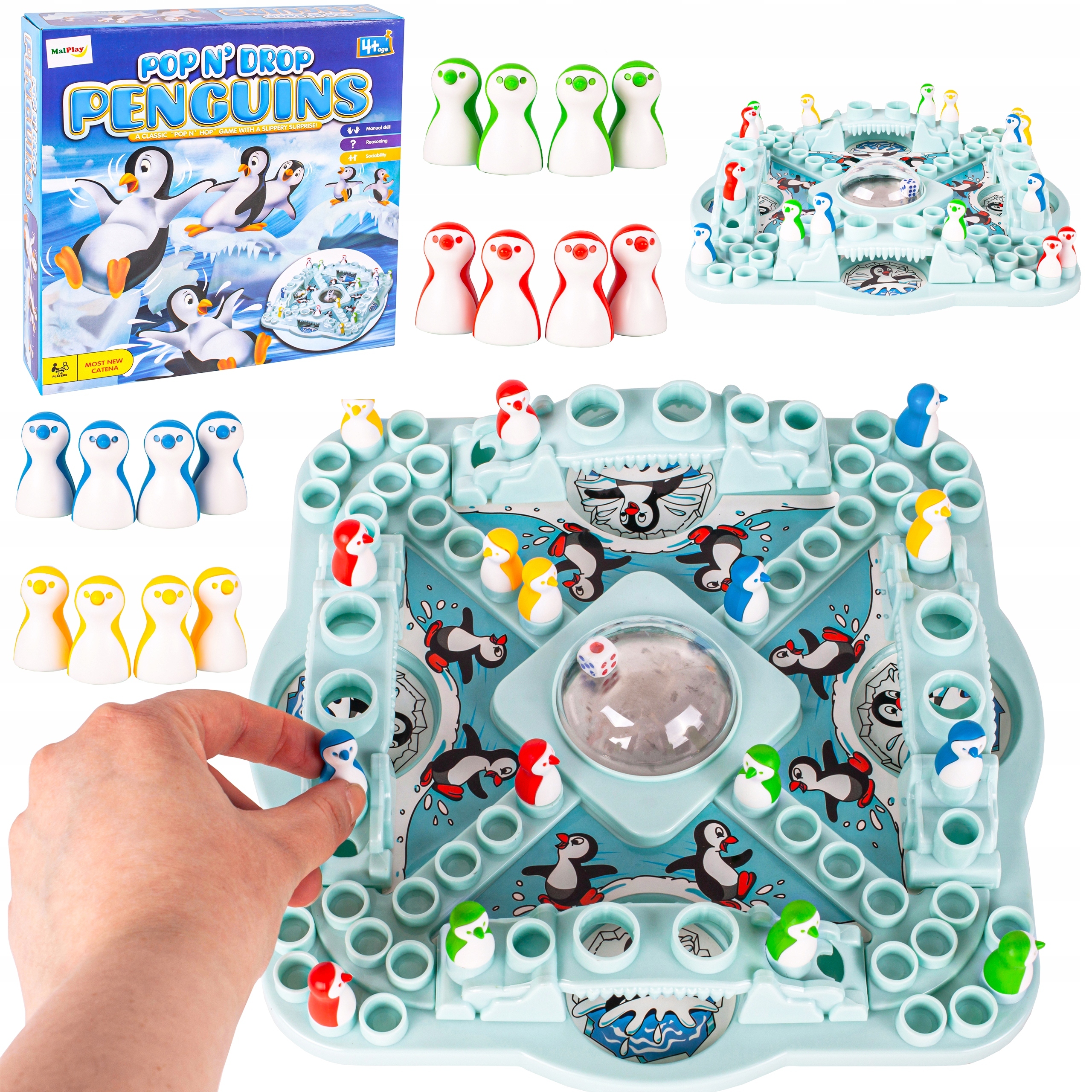 Настольная игра для всей семьи: Китайские пингвиньи гонки, Пингвины для всей семьи.