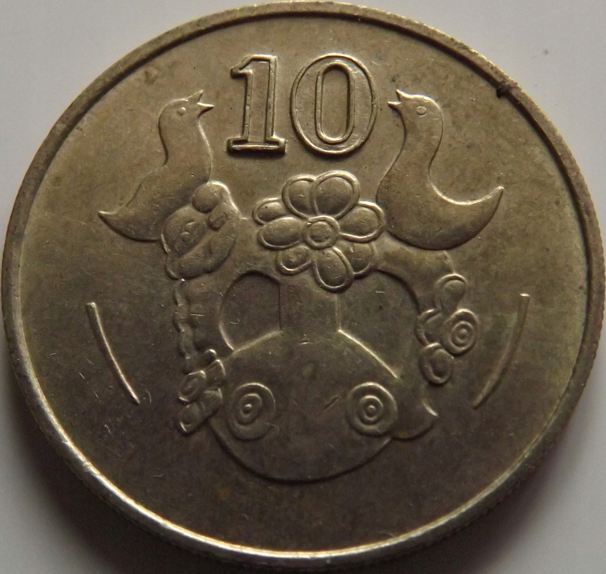 Cypr 10 centów 1985 st. 2+