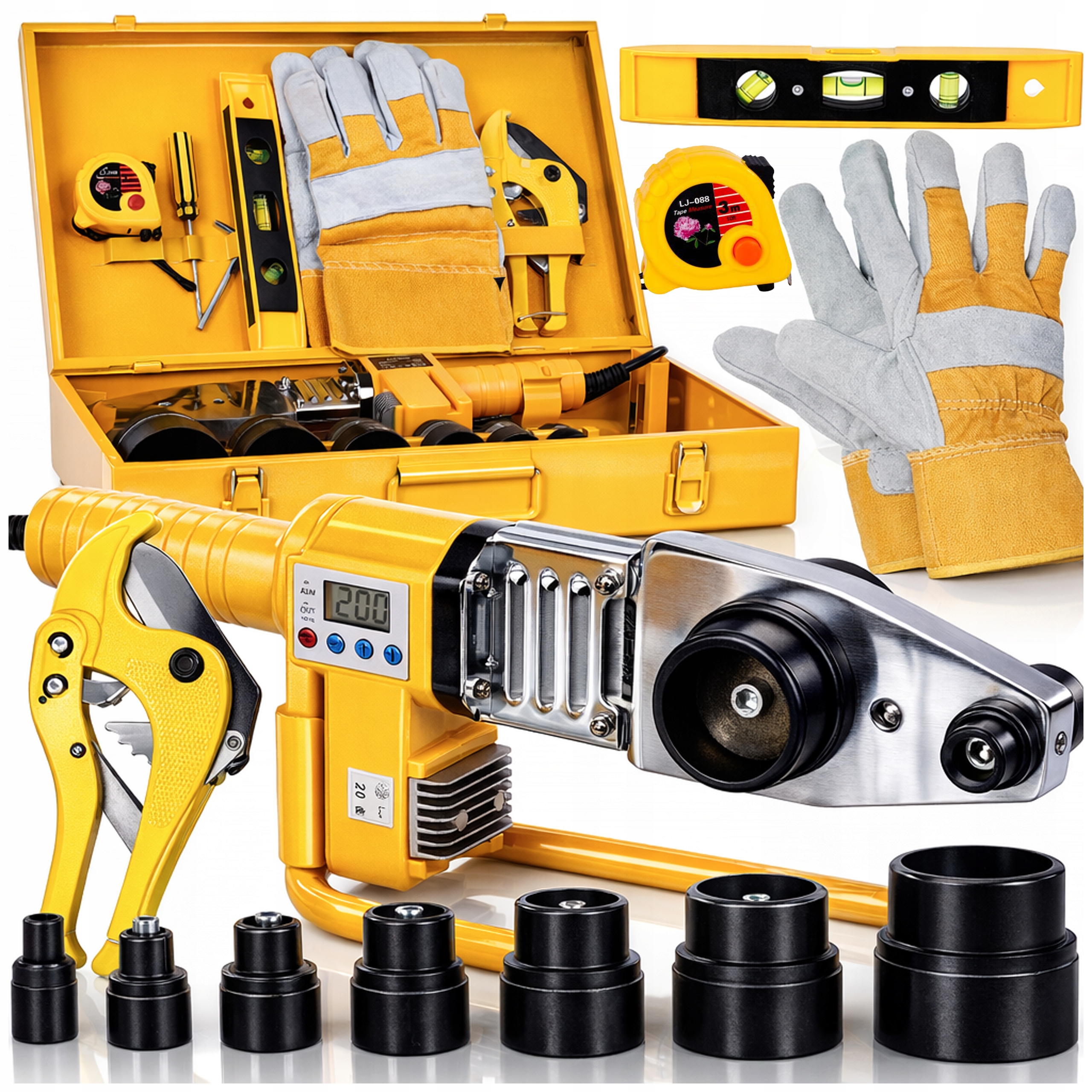 Машина заварки трубы ПВК ПП ЛКД умирает дисплей 16-63мм 2800В ПОЛИФУЗИОННОГО