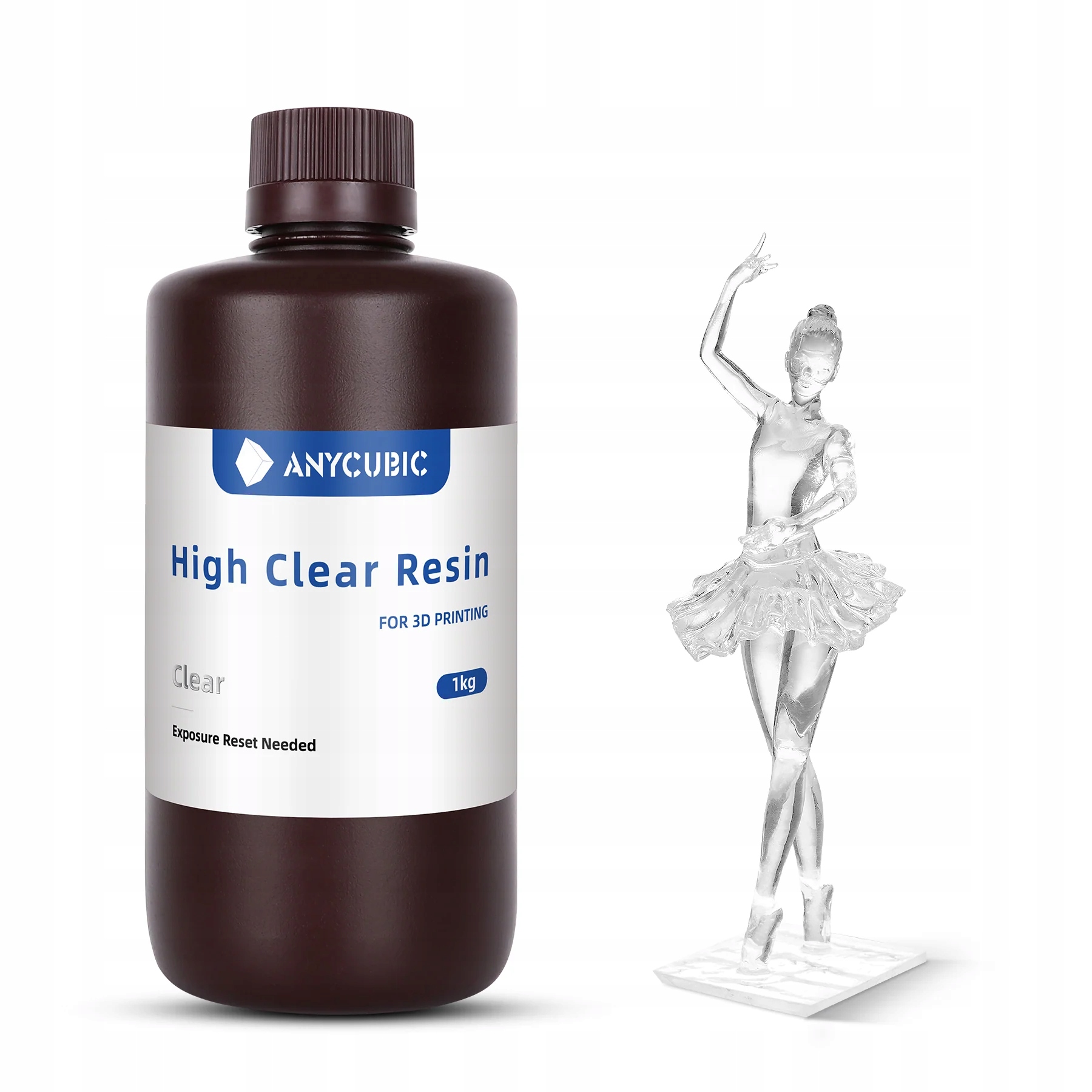 Żywica Uv Anycubic High Clear Przeźroczysta 1kg 1l do Drukarki 3D
