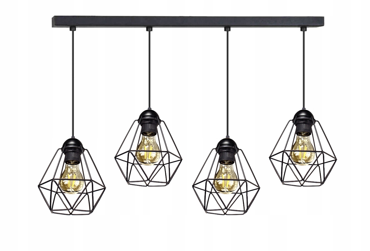 Lustr Stropní Svítidlo Nastavitelná Diamantový Briliant Loft Velký Drátěný