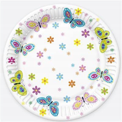 

Talerzyki Kolorowe Motyle Kwiaty Urodziny 18 CM